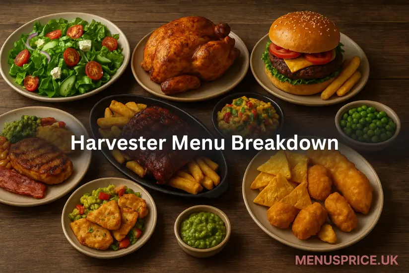 Harvester Menu UK
